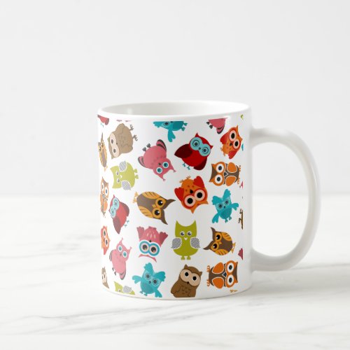 Colorful Cute Owl Coffee Mug