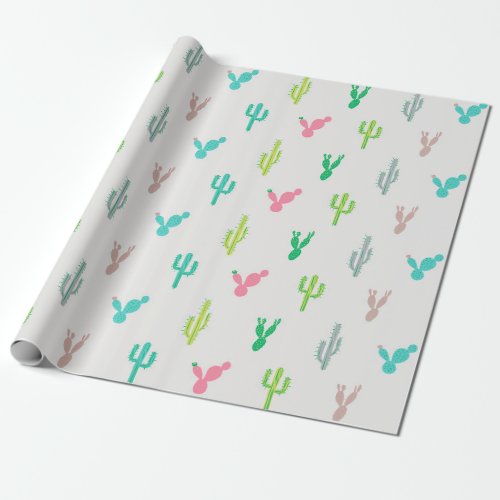 Colorful cute party llama wrapping paper