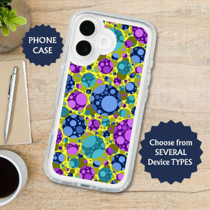 Colorful Cute Polka Dots Blue Purple Teal - iPhone 16 Case