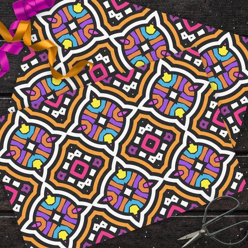 Colorful Cute Pretty Modern Tribal Ethnic Pattern Tissue Paper