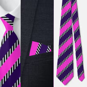 Colorful Cute Stripes Pattern Neck Tie