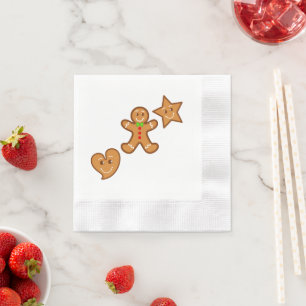 Colorful Cute sweet XmaS Gingerbread Pals Napkins