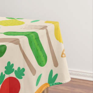 Colorful Cute Vegetable Pattern Tablecloth