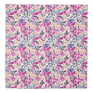 Colorful Cutouts Botanical Pattern Duvet Cover