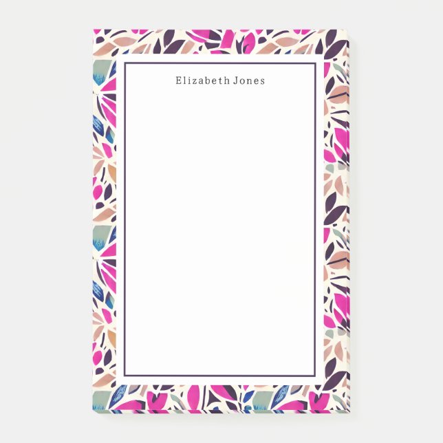 Colorful Cutouts Floral Post-it Notes (Front)