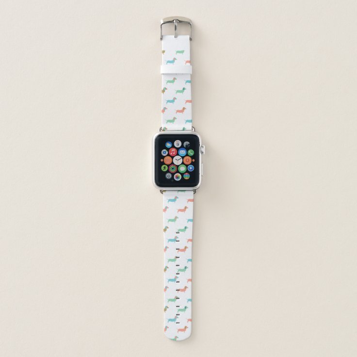 Colorful Dachshund Apple Watch Band | Zazzle