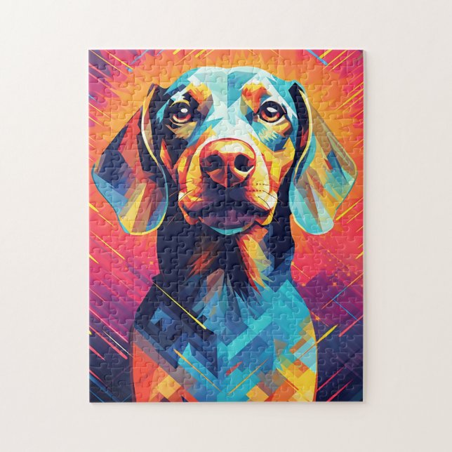 Colorful Dachshund Art Jigsaw Puzzle (Vertical)