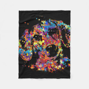 Colorful Dachshund dog  - Doxie Fleece Blanket