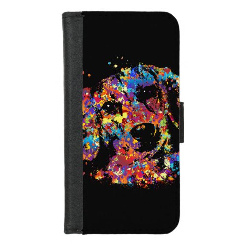 Colorful Dachshund dog  _ Doxie iPhone 87 Wallet Case