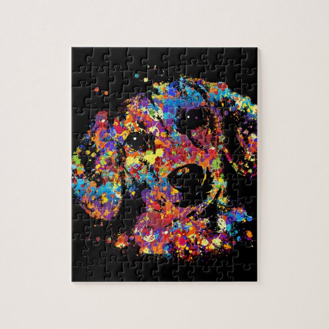 Colorful Dachshund dog  - Doxie Jigsaw Puzzle (Vertical)