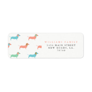 Colorful Dachshund Label