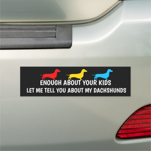 COLORFUL DACHSHUND LOVER Car Magnet