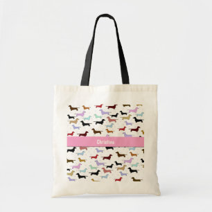 Colorful Dachshund Tote Bag