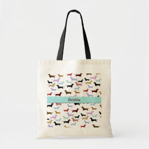 Colorful Dachshund Tote Bag