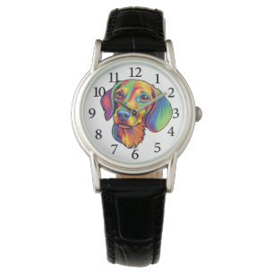 Colorful Dachshund Watch