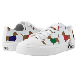 Wiener Dog Shoes Zazzle Colorful Dachshund Wiener Dogs Zipz Low Top Shoes