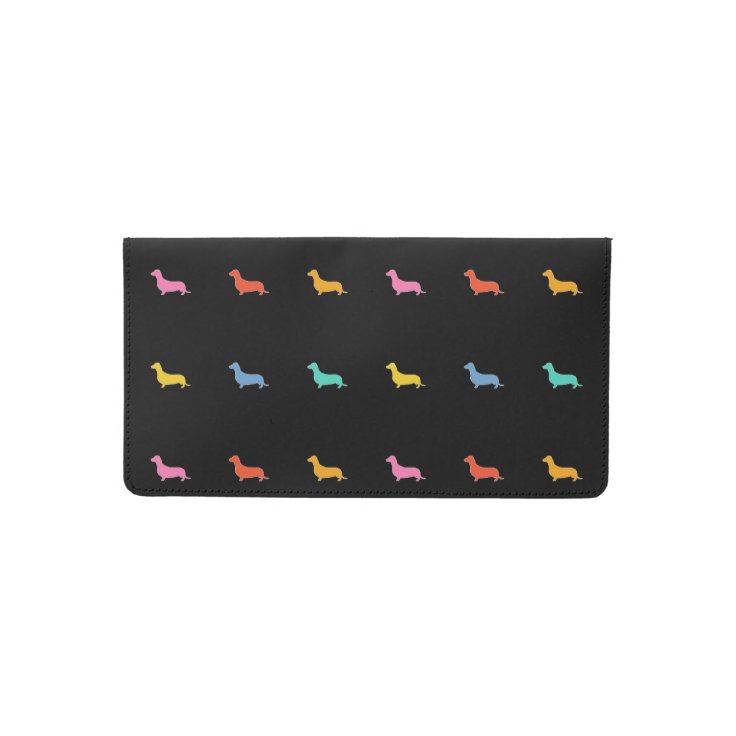 Colorful Dachshunds Checkbook Cover | Zazzle