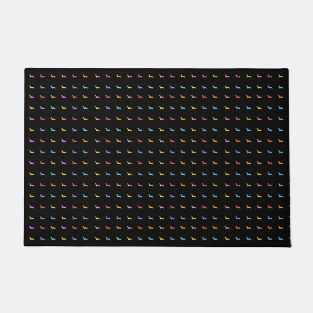 Colorful Dachshunds Doormat (Front)