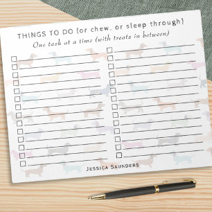 Colorful Dachshunds Pattern Notepad