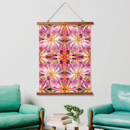 Colorful Dahlia Flower Abstract Nature       Hanging Tapestry
