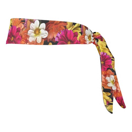 Colorful Dahlia Flower Pattern Floral Headband