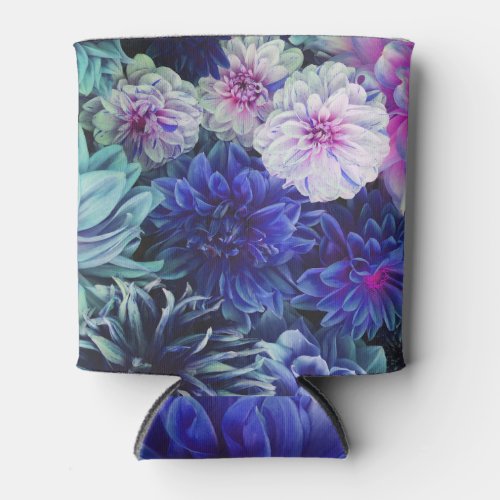 Colorful Dahlia Flowers Spring Bloom Can Cooler