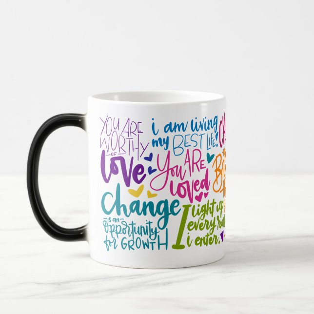 Colorful Daily Affirmation  Color Morph Mug (Left)