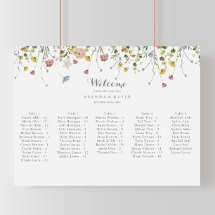 Colorful Dainty Wild Alphabetical Seating Chart