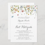 Colorful Dainty Wild Flowers Bat Mitzvah Invitation<br><div class="desc">This colorful dainty wild flowers bat mitzvah invitation is perfect for a rustic bat mitzvah. The design features hand-painted watercolor beautiful pink,  blush,  blue,  navy,  yellow,  purple and green wild flowers.</div>