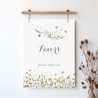 Colorful Dainty Wild Flowers Calligraphy Favors