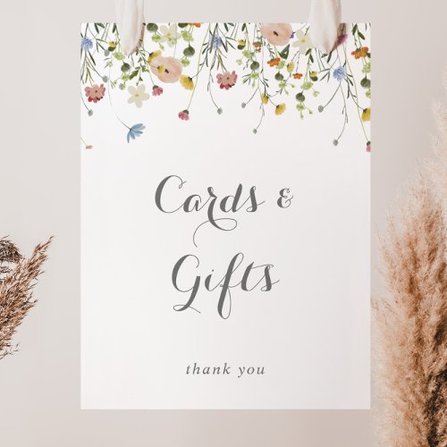 Colorful Dainty Wild Flowers Cards and Gifts Sign