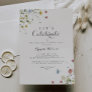 Colorful Dainty Wild Flowers Let's Celebrate Party Invitation