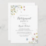 Colorful Dainty Wild Flowers Retirement Party Invitation