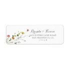 Colorful Dainty Wild Flowers Return Address 