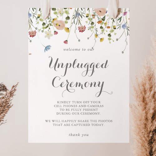 Colorful Dainty Wild Flowers Unplugged Ceremony  Poster