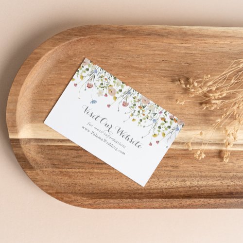Colorful Dainty Wild Flowers Wedding Website
