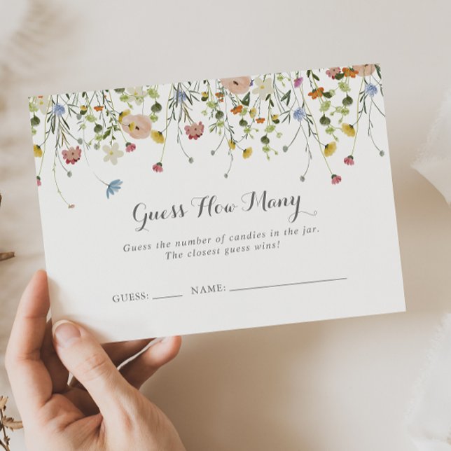 Colorful Dainty Wild Guess How Many Game Card (Creator Uploaded)