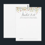 Colorful Dainty Wild Wedding Bucket List Cards<br><div class="desc">These colorful dainty wild wedding bucket list cards are the perfect activity for a rustic wedding reception or bridal shower. The design features hand-painted watercolor beautiful pink,  blush,  blue,  navy,  yellow,  purple and green wild flowers.

Change the wording to suit any life event. Bucket list sign is sold separately.</div>