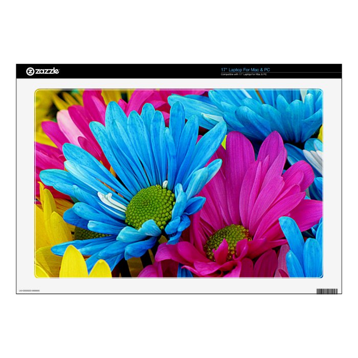 Colorful Daisies 17" Laptop Decals