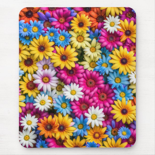 Colorful Daisies #55 -  Mouse Pad (Front)
