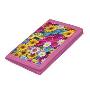 Colorful Daisies #55 - Tri-fold Wallet