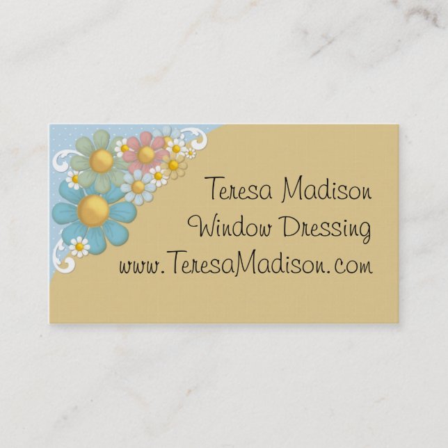 Colorful Daisies All Purpose Business Card (Front)