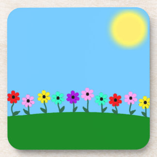 Colorful Daisies Beverage Coaster
