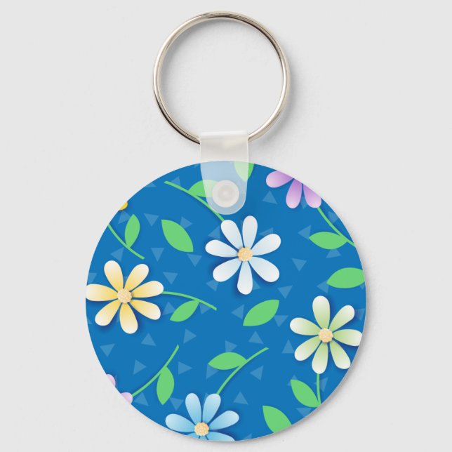 Colorful daisies, keychain (Front)