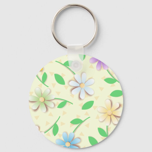 Colorful daisies, keychain (Front)