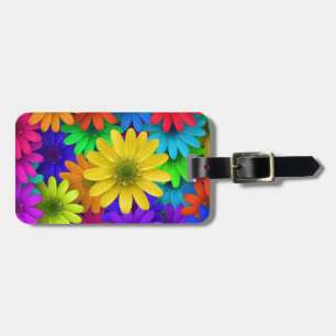 Colorful Daisies Luggage Tag