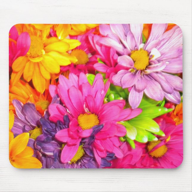 Colorful Daisies Mousepad (Front)