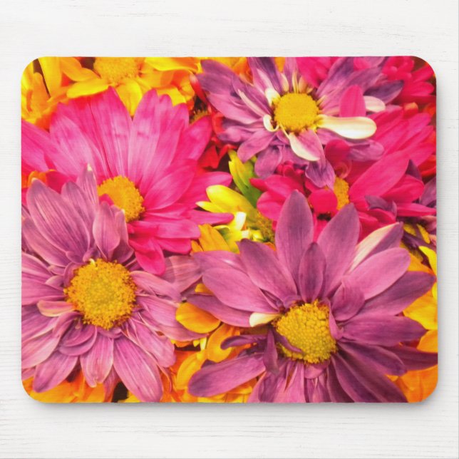 Colorful Daisies Mousepad (Front)