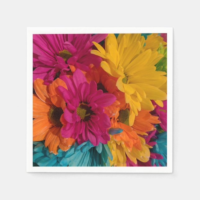 Colorful daisies napkins (Front)