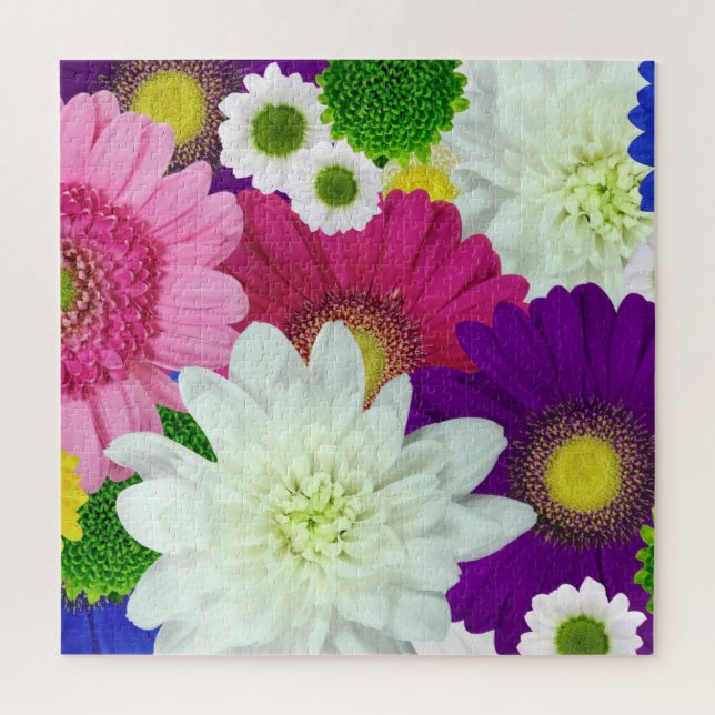 Colorful Daisies, summer blooms, Jigsaw Puzzle (Vertical)